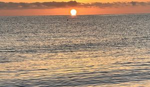 Preview wallpaper sea, waves, sunset, tide