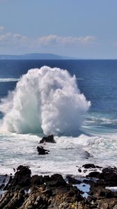 Preview wallpaper sea, waves, surf, rocks