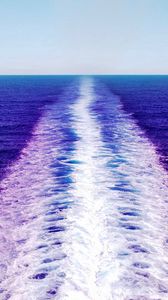 Preview wallpaper sea, waves, traces, ripples