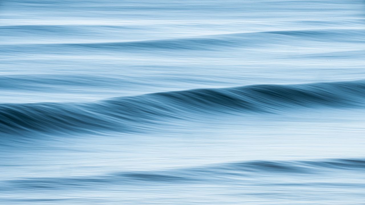 Wallpaper sea, waves, water, blue, shadows
