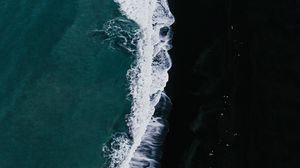 Preview wallpaper sea, waves, water, aerial view