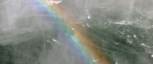 Preview wallpaper sea, waves, water, fog, rainbow