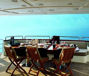 Preview wallpaper sea, yacht, luxury, scenery, view, horizon, leisure