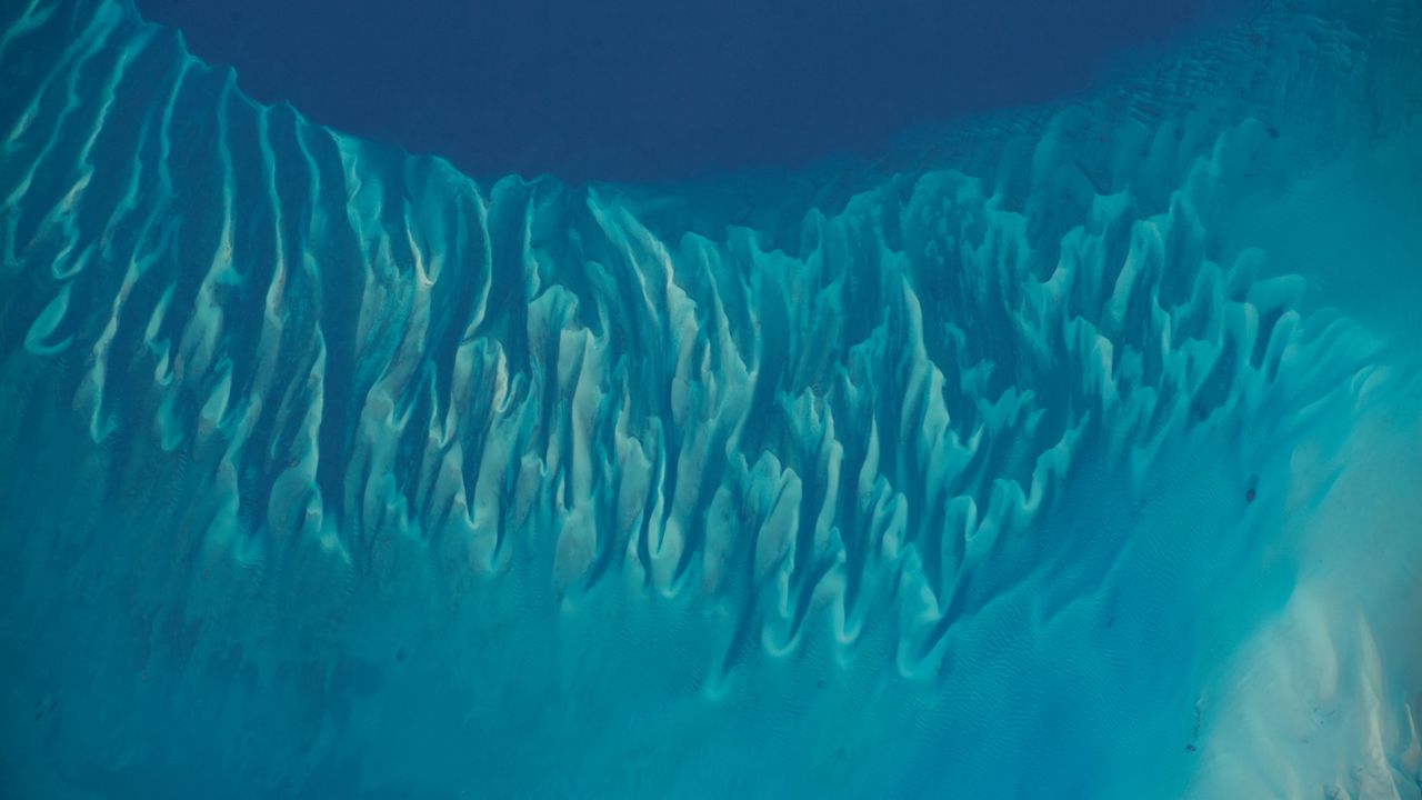 Wallpaper seabed, landform, water, view from space, blue