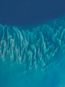 Preview wallpaper seabed, landform, water, view from space, blue