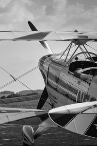 Preview wallpaper seaplane, flight, black and white