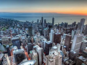 Preview wallpaper sears tower, skyscraper, chicago, usa, hdr