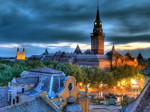 Preview wallpaper serbia, balkans, beauty, home, church, cathedral, square, fountain
