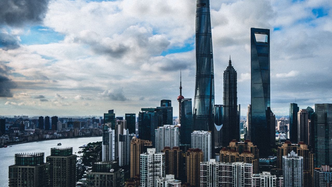 Wallpaper shanghai, china, skyscrapers, buildings