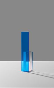 Preview wallpaper shape, glass, blue, minimalism, shadow