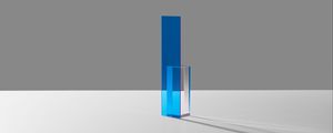 Preview wallpaper shape, glass, blue, minimalism, shadow