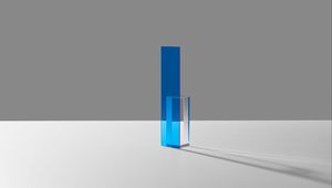 Preview wallpaper shape, glass, blue, minimalism, shadow