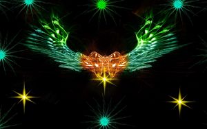 Preview wallpaper shape, wings, bright, glow