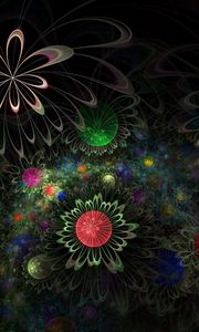 Preview wallpaper shapes, circles, flowers, fractal