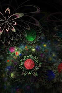 Preview wallpaper shapes, circles, flowers, fractal