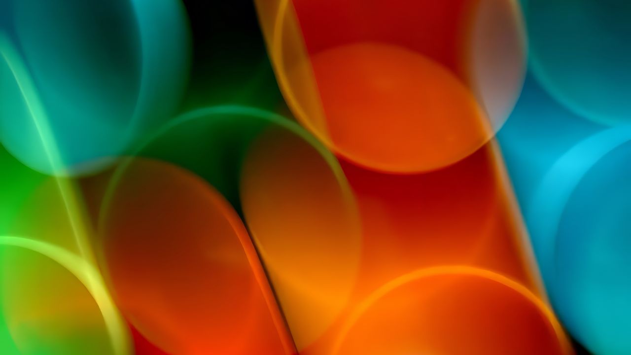 Wallpaper shapes, circles, light, abstraction, colorful