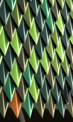 240x400 Wallpaper shapes, colorful, shadows, background