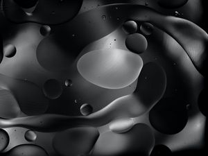 Preview wallpaper shapes, drops, metal, metallic, surface