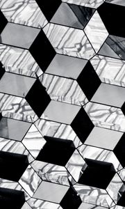 Preview wallpaper shapes, faces, abstraction, black and white