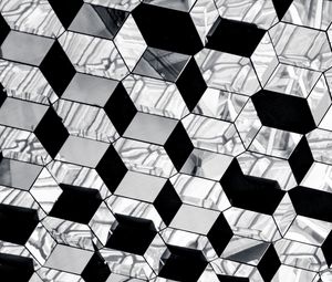 Preview wallpaper shapes, faces, abstraction, black and white