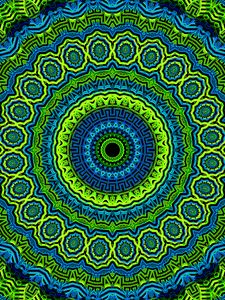 Preview wallpaper shapes, fractal, blue, yellow