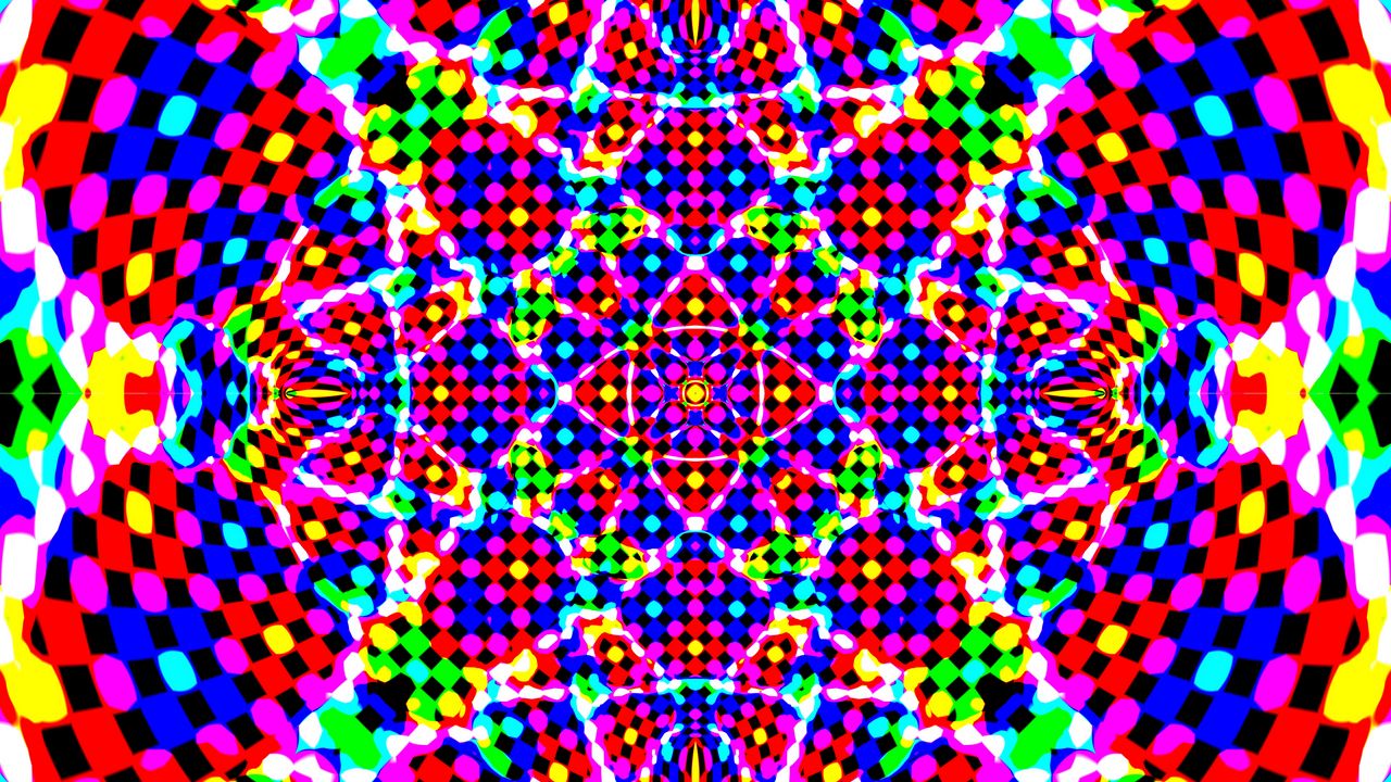 Wallpaper shapes, fractal, bright, rhombuses