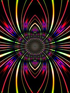 Preview wallpaper shapes, fractal, rays, bright, background