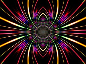 Preview wallpaper shapes, fractal, rays, bright, background