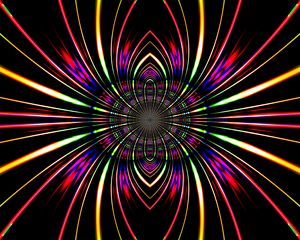Preview wallpaper shapes, fractal, rays, bright, background