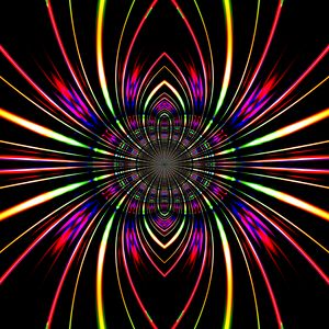 Preview wallpaper shapes, fractal, rays, bright, background