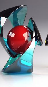 Preview wallpaper shapes, glass ball, colorful