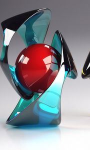 Preview wallpaper shapes, glass ball, colorful