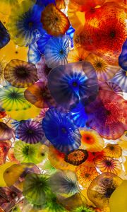 Preview wallpaper shapes, glass, colorful