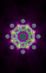 Preview wallpaper shapes, glow, kaleidoscope, abstraction