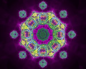 Preview wallpaper shapes, glow, kaleidoscope, abstraction