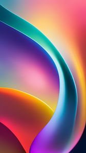 Preview wallpaper shapes, gradient, curves, background, colorful