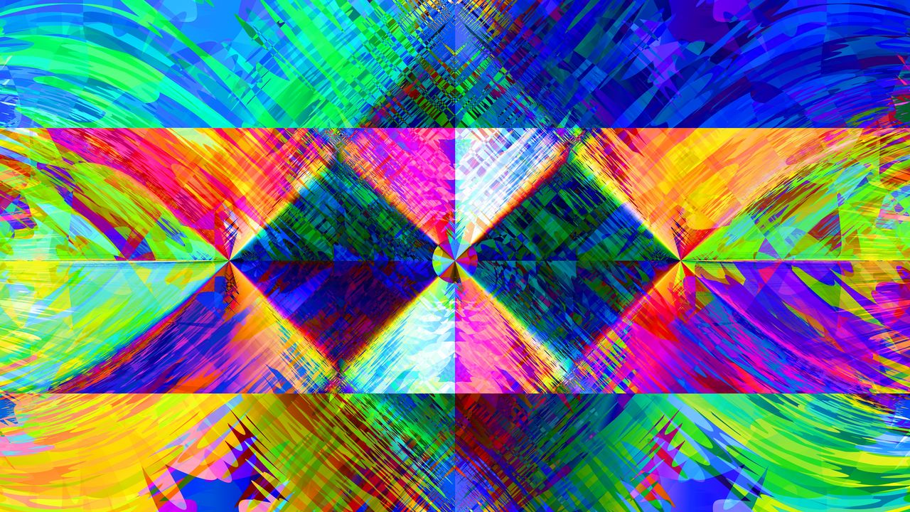 Wallpaper shapes, interference, colorful, abstraction