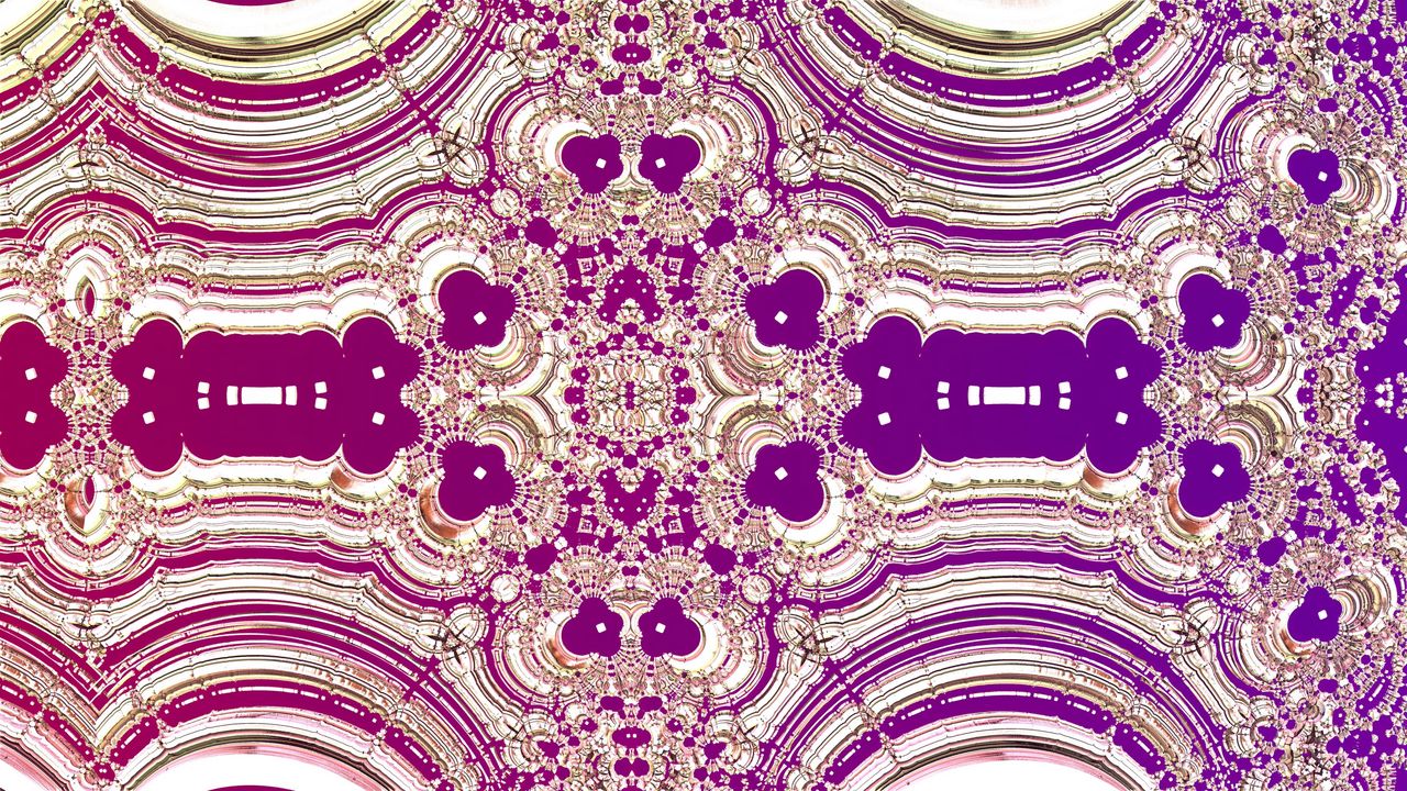 Wallpaper shapes, kaleidoscope, abstraction, pattern, purple, white