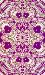 Preview wallpaper shapes, kaleidoscope, abstraction, pattern, purple, white