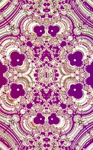 Preview wallpaper shapes, kaleidoscope, abstraction, pattern, purple, white