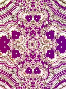 Preview wallpaper shapes, kaleidoscope, abstraction, pattern, purple, white