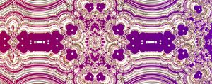 Preview wallpaper shapes, kaleidoscope, abstraction, pattern, purple, white