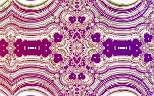 Preview wallpaper shapes, kaleidoscope, abstraction, pattern, purple, white