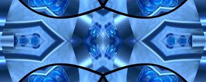 Preview wallpaper shapes, kaleidoscope, abstraction, blue