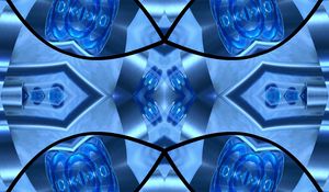 Preview wallpaper shapes, kaleidoscope, abstraction, blue