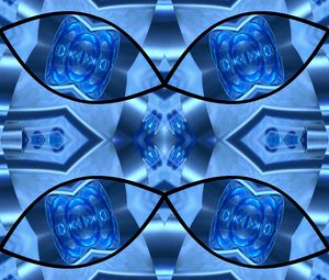 Preview wallpaper shapes, kaleidoscope, abstraction, blue