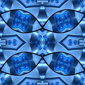 Preview wallpaper shapes, kaleidoscope, abstraction, blue