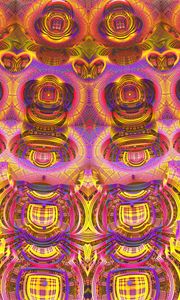 Preview wallpaper shapes, kaleidoscope, abstraction, glow, bright