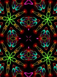 Preview wallpaper shapes, kaleidoscope, abstraction, colorful, background