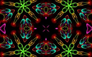 Preview wallpaper shapes, kaleidoscope, abstraction, colorful, background